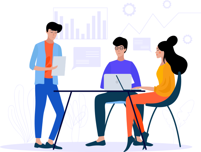 Cloud AI intelligent dashboard illustration